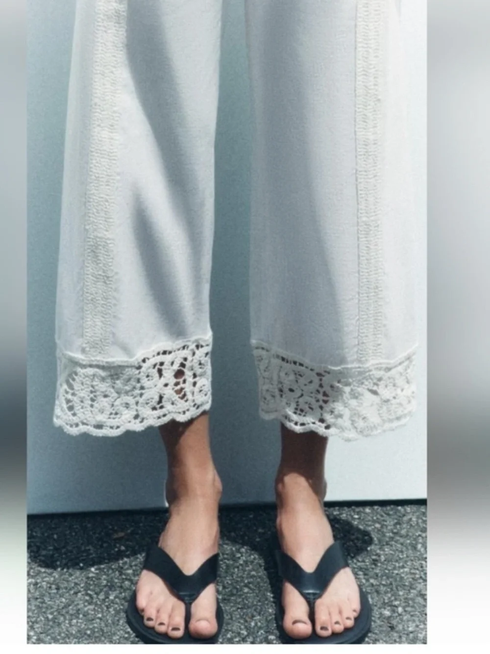 VIRAL NEW ZARA  SUMMER EMBROIDERED PANTS SIZE M AND L 🚨NO DISCOUNT
